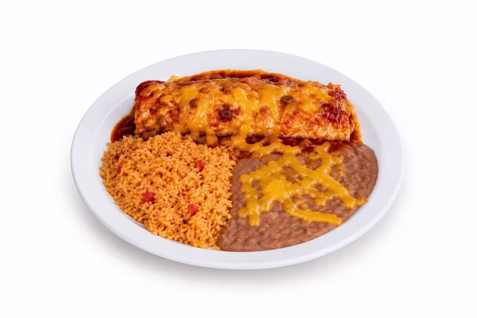 1 LARGE BURRITO RICE AND BEANS